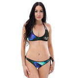 Peacock V-kini Two Piece Reversible Vegan Bikini
