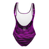 Ethi-Cali Floral V Purple Flower One-Piece Swimsuit
