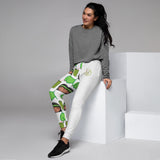 Smoothie Booty Cutie Women's Vegan Joggers / Kale Girl-White