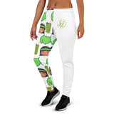 Smoothie Booty Cutie Women's Vegan Joggers / Kale Girl-White