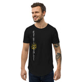 Men's Ethi-Cali Double Rose-Skull Banner Curved Hem T-Shirt