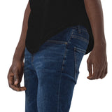 Men's Ethi-Cali Double Rose-Skull Banner Curved Hem T-Shirt