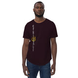 Men's Ethi-Cali Double Rose-Skull Banner Curved Hem T-Shirt