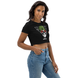 Plant Cult Rose Skull Women's Vegan Organic Crop
