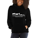 Compassionate Traveler Soft Vegan Hoodie / Male Backpacker
