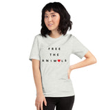 FREE THE ANIMALS Short Sleeve Unisex Animal Rights Tee