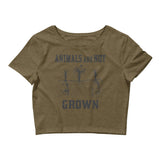 Animals Are Not Grown Women’s Animal Rights Crop Tee