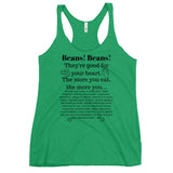 Beans! Beans! Women's Racerback Plant Based Tank Top