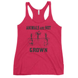 Animals Are Not Grown Women's Racerback Animal Rights Tank Top