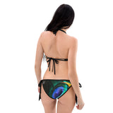 Peacock V-kini Two Piece Reversible Vegan Bikini