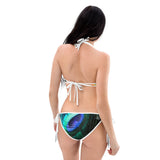 Peacock V-kini Two Piece Reversible Vegan Bikini