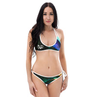 Peacock V-kini Two Piece Reversible Vegan Bikini