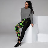 Smoothie Booty Cutie Women's Vegan Joggers / Kale Girl-Black