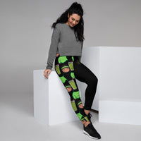 Smoothie Booty Cutie Women's Vegan Joggers / Kale Girl-Black