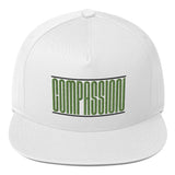 COMPASSION Flat Bill Snapback / White