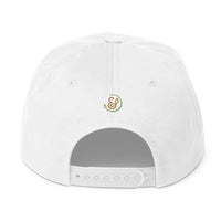 GIVE A FUCK Flat Billed Snapback / White