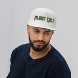 PLANT CULT Flat Billed Vegan Snapback / White