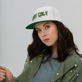 PLANT CULT Flat Billed Vegan Snapback / White