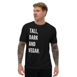 Tall, Dark And Vegan Men's Premium Crew Neck Tee / Black