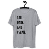 Tall, Dark And Vegan Men's Premium Crew Neck Fitted Tee / White