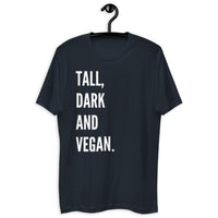 Tall, Dark And Vegan Men's Premium Crew Neck Tee / Black