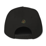 Black vegan snap back hat/Back