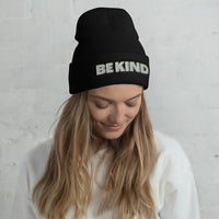 BE KIND Cuffed Beanie / White Font