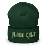 PLANT CULT Cuffed Beanie / White Shadow