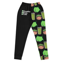 Women's cute black vegan sweatpants / Back