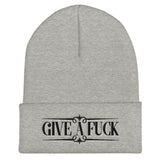 GIVE A FUCK Cuffed Beanie / Black