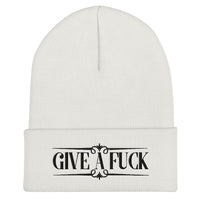 GIVE A FUCK Cuffed Beanie / Black