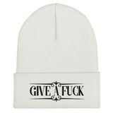 GIVE A FUCK Cuffed Beanie / Black