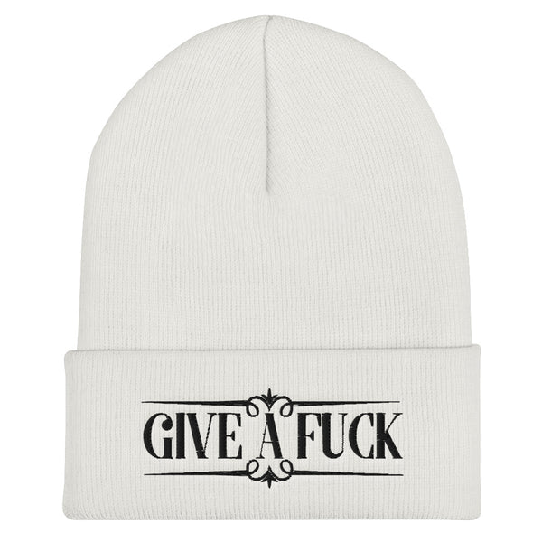 GIVE A FUCK Cuffed Beanie / Black