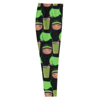 Women's cute black vegan sweatpants / Right