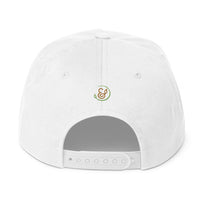 White vegan snap back hat/Back