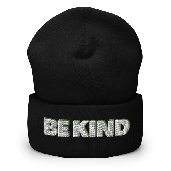 BE KIND Cuffed Beanie / White Font