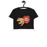 Women's Vegan Lips Organic Crop Top / Red Lips