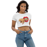 Women's Vegan Lips Organic Crop Top / Red Lips