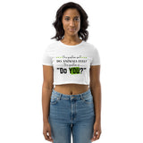 The Question Women's Vegan Organic Short Cut Crop Top / White