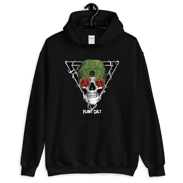 Plant Cult Rose Skull Unisex Hoodie