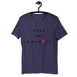 FREE THE ANIMALS Short Sleeve Unisex Animal Rights Tee