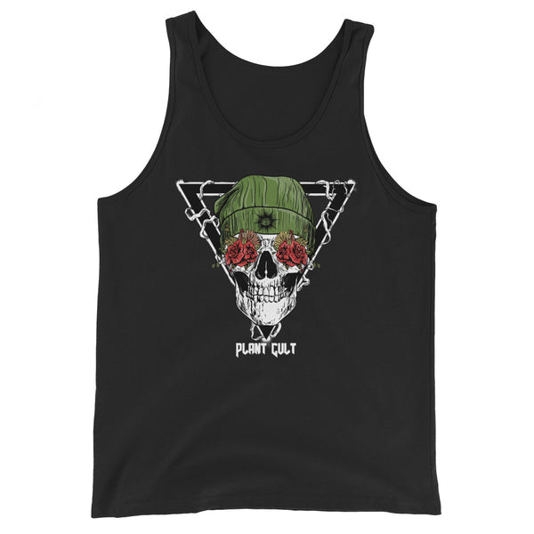 Plant Cult Rose Skull Men's Premium Tank