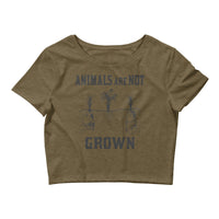 Animals Are Not Grown Women’s Animal Rights Crop Tee