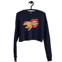 Vegan Lips Cropped Sweatshirt