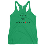 Free The Animals Women's Racerback Animal Rights Tank Top