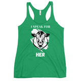 HER Women's Racerback Animal Rights Tank Top