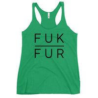 FUK FUR Women's Racerback Animal Rights Tank Top