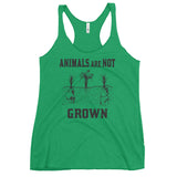 Animals Are Not Grown Women's Racerback Animal Rights Tank Top