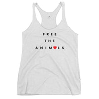 Free The Animals Women's Racerback Animal Rights Tank Top