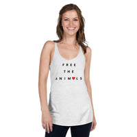 Free The Animals Women's Racerback Animal Rights Tank Top